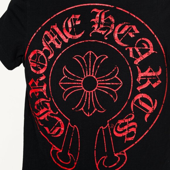 Chrome Hearts Red Cross Black Logo Tee - Picture 8 of 10
